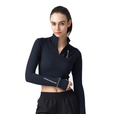 【KOLLOS 科樂思】 洸動能短版立領機能長袖舒活衣 女款（XS / S / M / L / XL）廠商直送