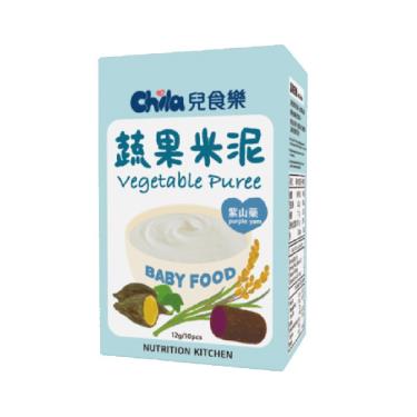 (5/20 一日下殺)【Chila 兒食樂】蔬果米泥-紫山藥 120g（10包／盒）