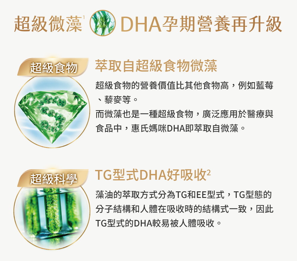 Wyeth惠氏 Dha藻油軟膠囊 30粒 瓶 大樹健康購物網