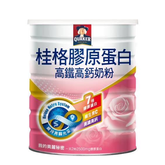 【QUAKER桂格】膠原蛋白高鐵高鈣奶粉（1.5kg／罐）