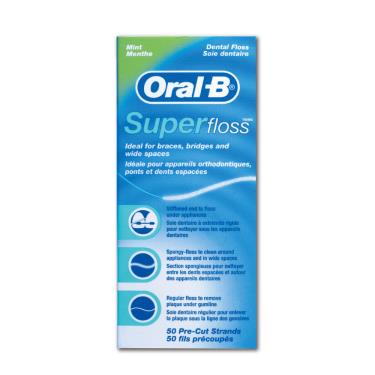 【Oral-B歐樂B】三合一牙線（50入／盒）牙橋專用