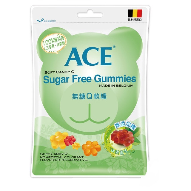 （滿229送黏土組）【ACE】 無糖Q軟糖隨手包（48g/袋）包裝隨機出貨