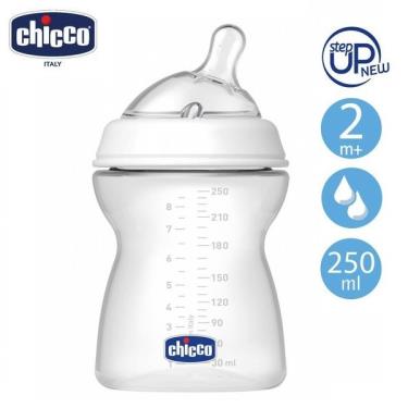 【義大利CHICCO】天然母感2倍防脹PP奶瓶單孔(中等流量)250ml