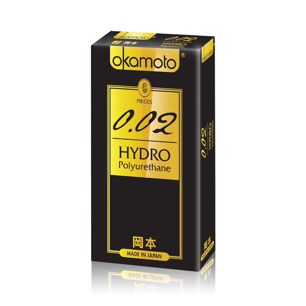 【Okamoto岡本】 002 Hydro水感勁薄 衛生套（6入裝）