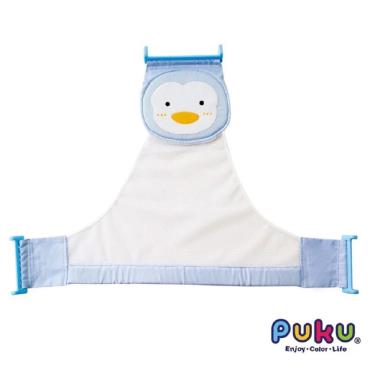 （任2件9折）【PUKU 藍色企鵝】可調式沐浴網 水藍