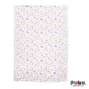 【PUKU 藍色企鵝】印花紗布大浴巾70x100cm粉色