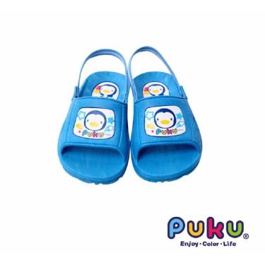 （任2件9折）【PUKU 藍色企鵝】學步拖鞋 水藍色 13號