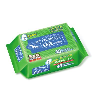 【安安】成人柔護濕巾-加大型濕紙巾（48抽／包）