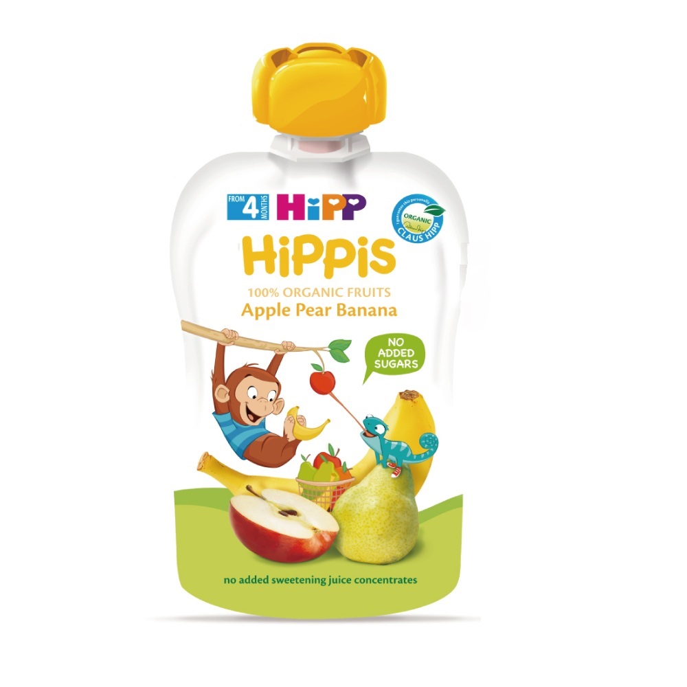 【HiPP喜寶】生機水果趣-西洋梨香蕉（100g）