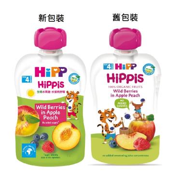 【HiPP喜寶】生機水果趣-水蜜桃野莓（100g）