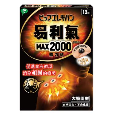 【易利氣】MAX2000磁力貼 12入