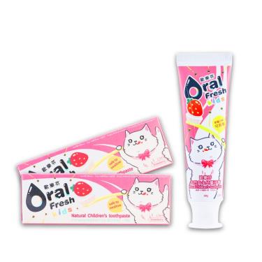 (任2件$299，下單請選2)【Oral Fresh歐樂芬】天然安心兒童牙膏（60g）草莓  活動至4/30