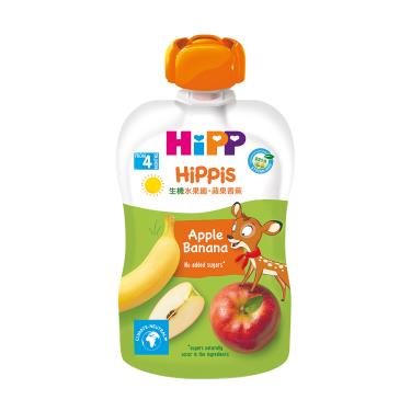 （任4件$240）【HiPP喜寶】生機水果趣蘋果香蕉（100g）
