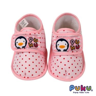 （任2件9折）【PUKU 藍色企鵝】印花寶寶鞋 M 粉色