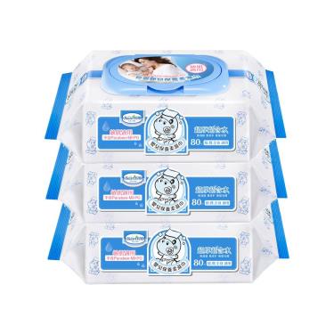 【Baan 貝恩】全新配方嬰兒保養柔濕巾（80抽X3包/袋）