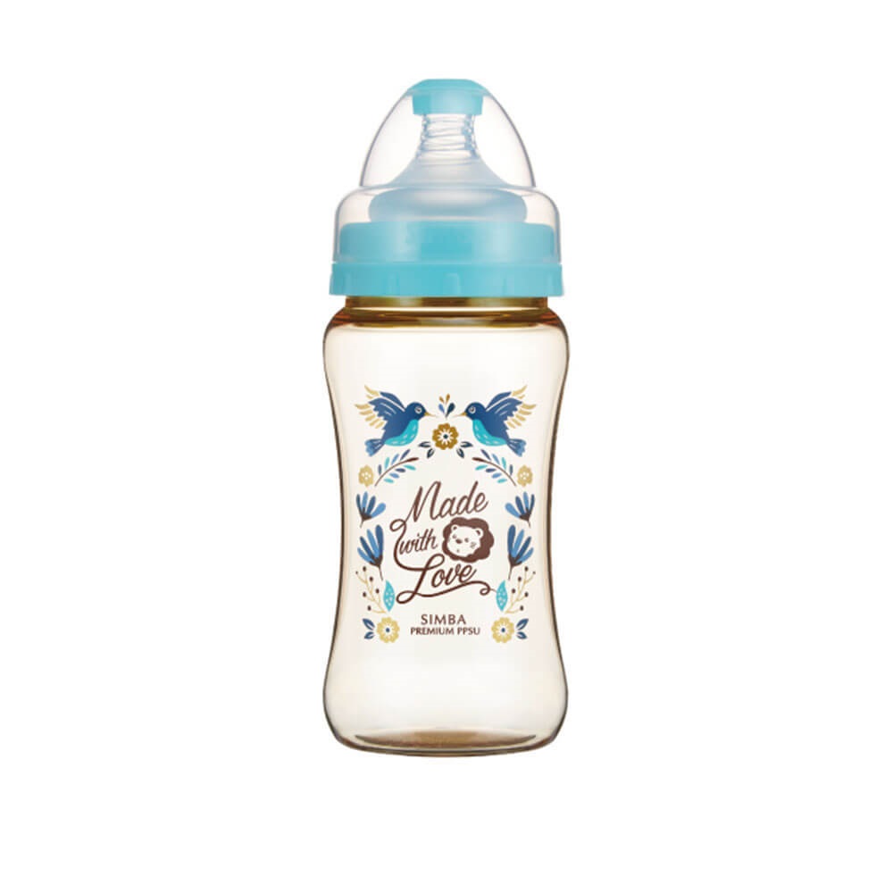 【Simba 小獅王辛巴】桃樂絲PPSU寬口雙凹中奶瓶270ml天藍色