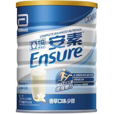 【亞培】安素優能基營養配方 - 香草少甜（850ｇ／罐）