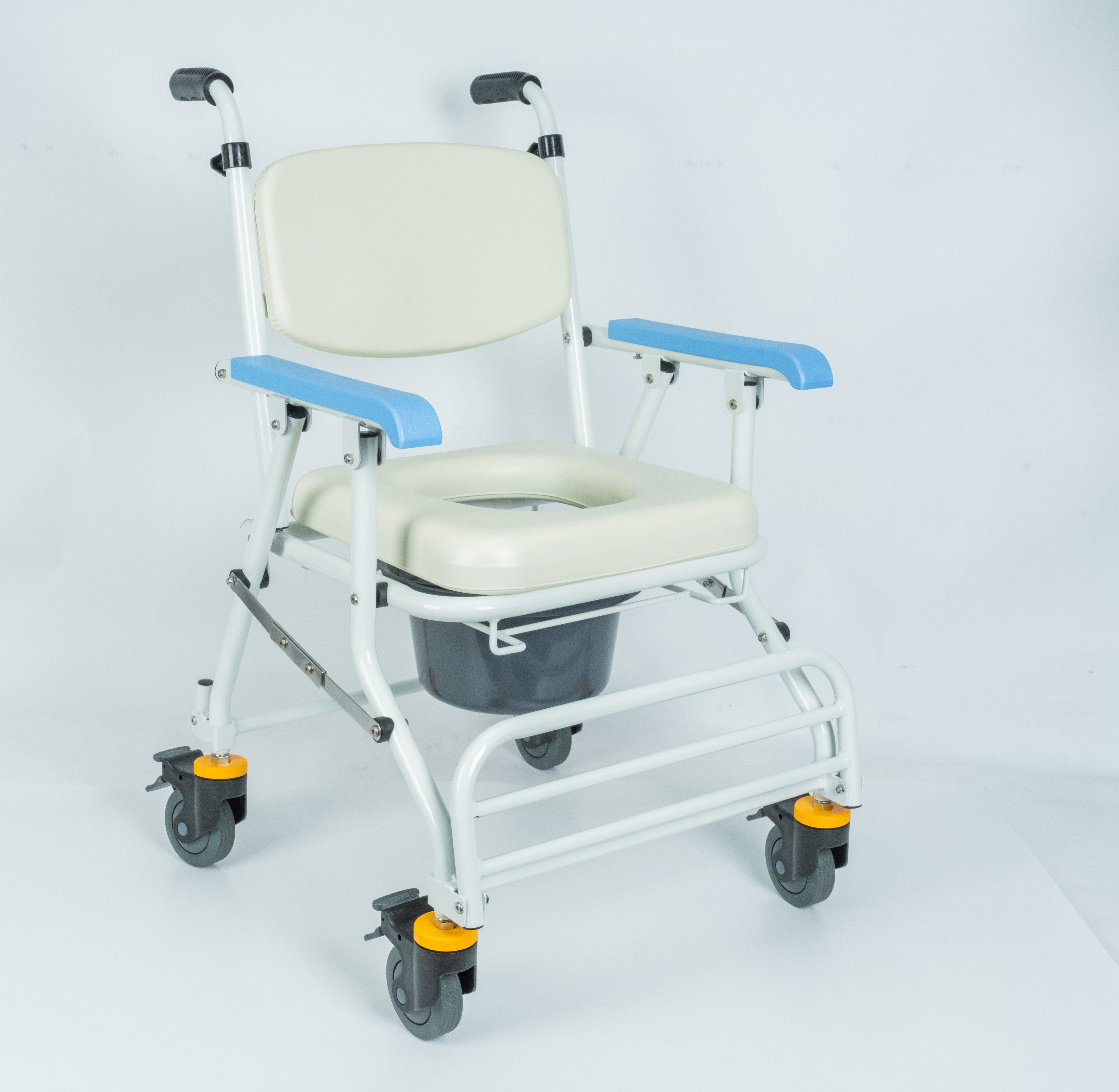 【均佳】鋁合金推手型可收合附輪洗澡便器椅（JCS-208）廠商直送