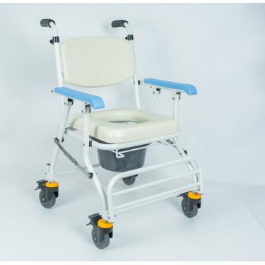 【均佳】鋁合金推手型可收合附輪洗澡便器椅（JCS-208）廠商直送