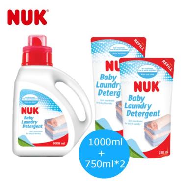 【德國NUK】嬰兒洗衣精促銷組(1000ml*1瓶+750ml*2包/組