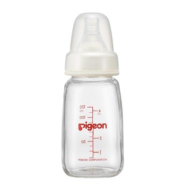 【Pigeon 貝親】一般口徑母感玻璃奶瓶（120ml）白色