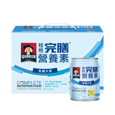 【QUAKER桂格】完膳營養素禮盒（250mlX8罐）香草低糖（效期~2024/09）