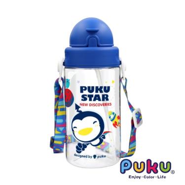 【PUKU 藍色企鵝】Tritan滑蓋水壺 330ml／勇敢藍