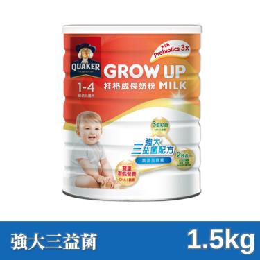 【QUAKER桂格】強大三益菌成長奶粉（1.5kg／罐）