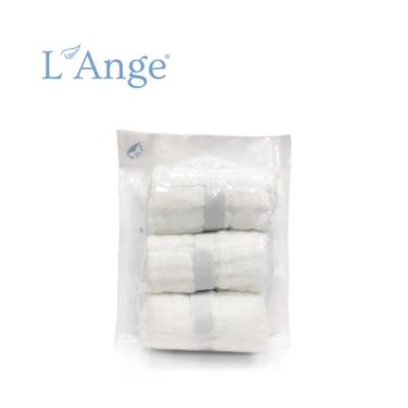 【L'Ange 棉之境】9層多功能紗布小方巾3入組-白