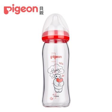 （2件95折）【Pigeon 貝親】迪士尼寬口玻璃奶瓶（240ml） 杯麵