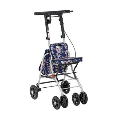 【日本幸和TacaoF】輕巧步行車助行椅／散步車（花樣海軍藍）廠商直送