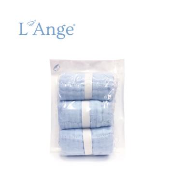 【L'Ange 棉之境】9層多功能紗布小方巾3入組-藍