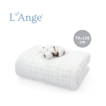 【L'Ange 棉之境】6層純棉紗布巾/蓋毯 70x120cm-白