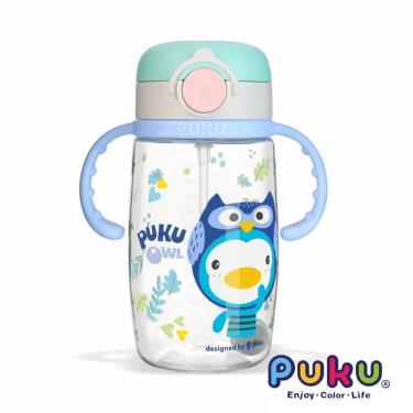 （任2件9折）【PUKU 藍色企鵝】Tritan彩虹糖水杯 330ml／貓頭鷹