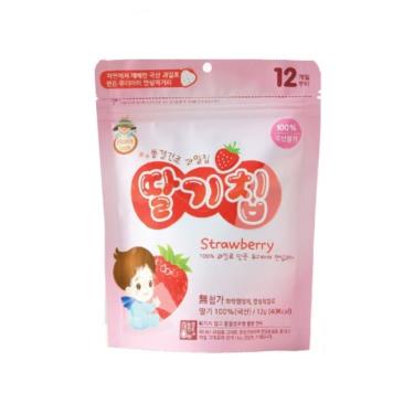 (任2件$290)【韓爸田園日記】寶寶乾水果片 草莓（12g）
