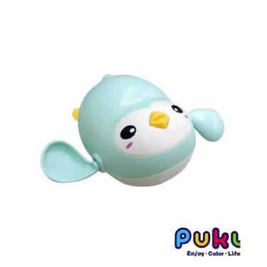 【PUKU 藍色企鵝】樂游小企鵝發條玩具 綠色