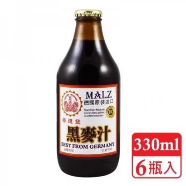 【崇德發】黑麥汁 玻璃瓶（330ml x6瓶 /組）