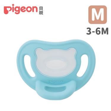 【Pigeon 貝親】全矽膠安撫奶嘴（3-6M）綠色