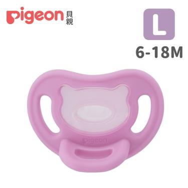 【Pigeon 貝親】全矽膠安撫奶嘴（6-18M）玫紅
