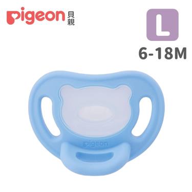 【Pigeon 貝親】全矽膠安撫奶嘴（6-18M）天藍