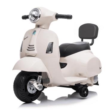 義大利 Vespa 迷你電動玩具車靠背款 白色 -廠商直送