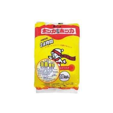 日本製 菊之友金喜手握式24H 暖暖包 (10片/袋) （效期至2025/04/01）