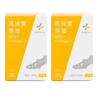 【藥師健生活】高純度魚油-80% Omega-3（90顆X2盒）