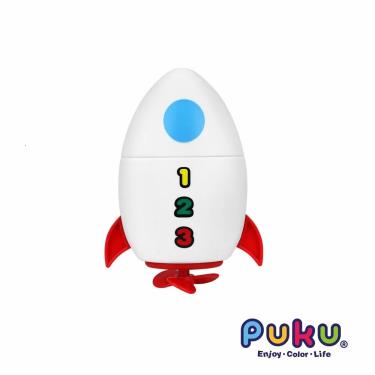 【PUKU 藍色企鵝】樂游小火箭發條玩具