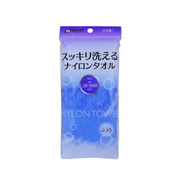【S-SELECT】尼龍沐浴巾（1入）藍