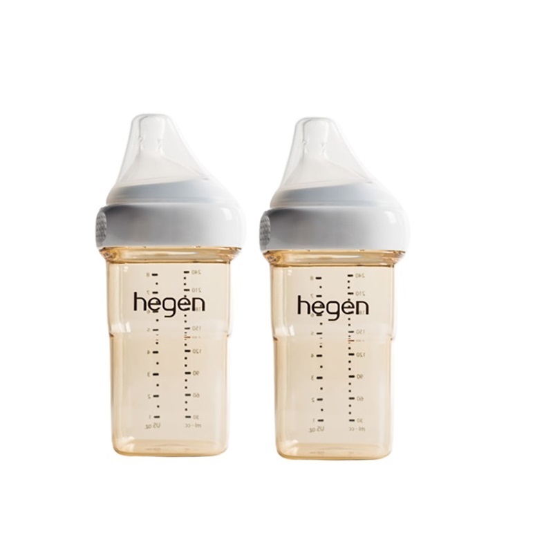 【Hegen】金色奇蹟PPSU多功能方圓型寬口奶瓶 240ml／雙瓶組