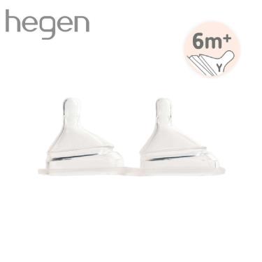 【Hegen】防脹氣真實擬乳智慧奶嘴 Y型／兩入組