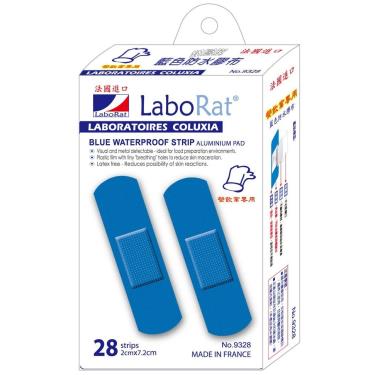 【那柏瑞特可盧雅】防水膠布 ( 藍色OK繃 / 2 x 7.2cm / 28片 / 盒 )