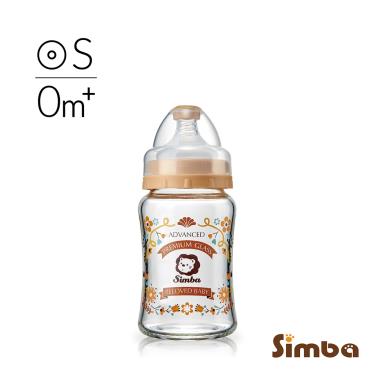 （滿額多重送）【Simba 小獅王辛巴】蘿蔓晶鑽寬口玻璃小奶瓶180ml咖啡