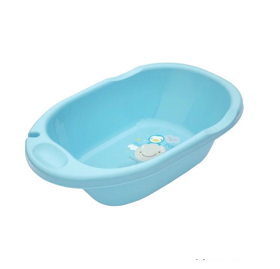 （任2件9折）【PUKU 藍色企鵝】Smile 嬰兒澡盆 藍色 38L